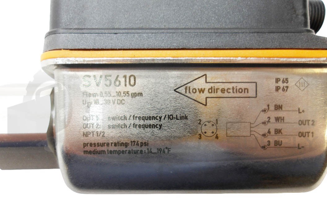 NEW IFM SV5610 VORTEX FLOW METER 0.55-10.55GPM