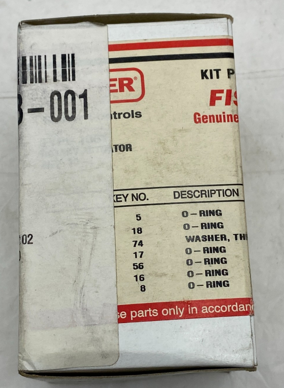 FISHER PARTS R1061X00302 Rotary Actuator Repair Kit, O-Ring (6-PCS) 🎯