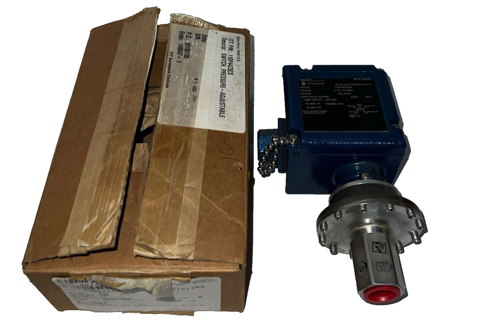 ITT NEO-DYN 110P44Z3CS ADJUSTABLE PRESSURE SWITCH