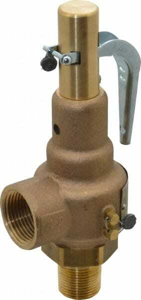 Conbraco 3/4″ Inlet, 1″ Outlet, High Pressure Safety Valve 125 Max psi, Bronze