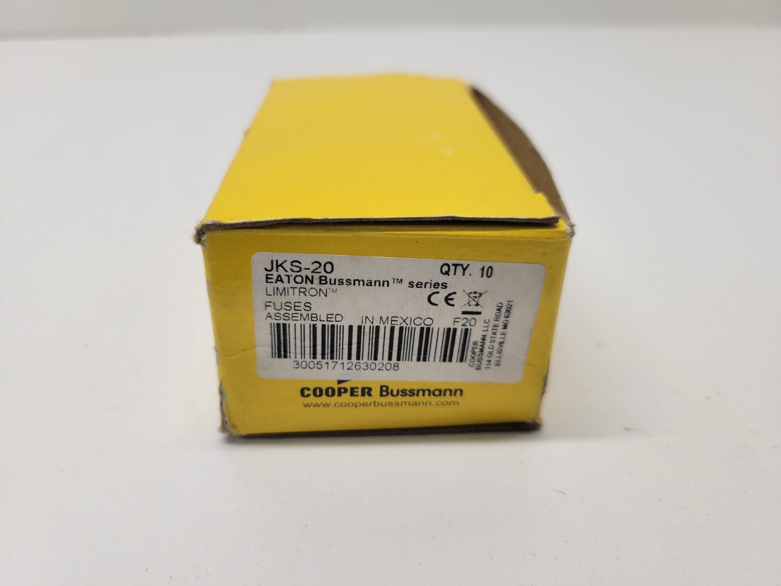 LOT OF 10 NEW IN BOX! COOPER BUSSMANN 20A 600V CLASS J FUSES JKS-20