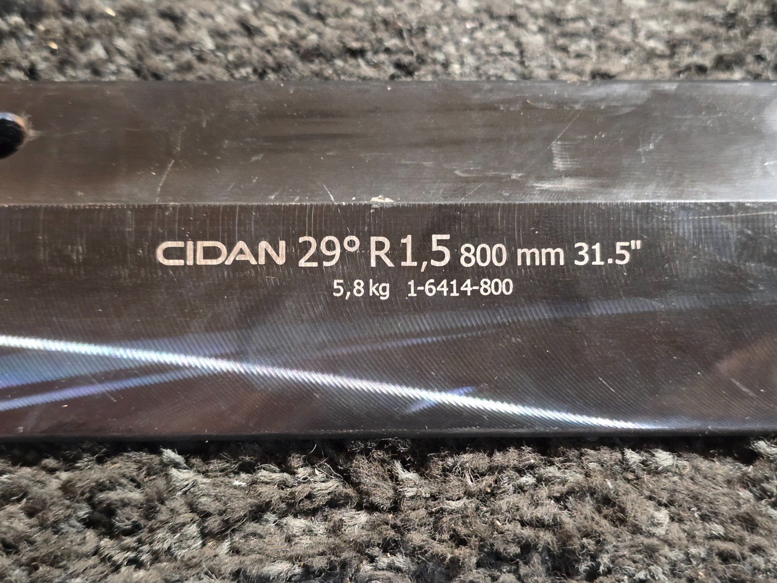 Cidan 29° Angle, R1.5 radius, 800 mm length (31.5″) Replacement Beam Blade