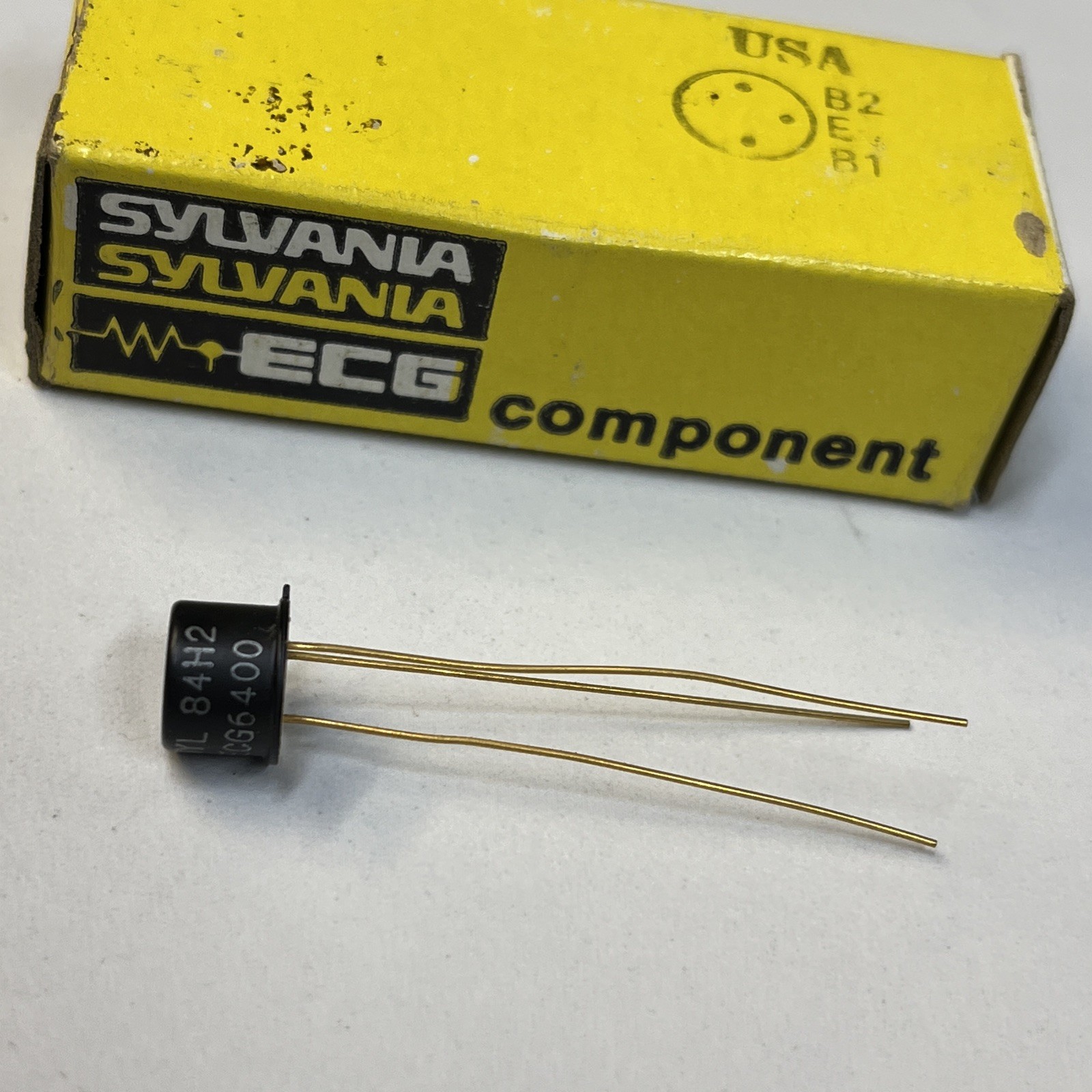 1 Ea ~ ECG6400 ~ Philips ~ UJT Unijunction Transistor ~ TO-39 ~ 35V 50mA ~ 6400