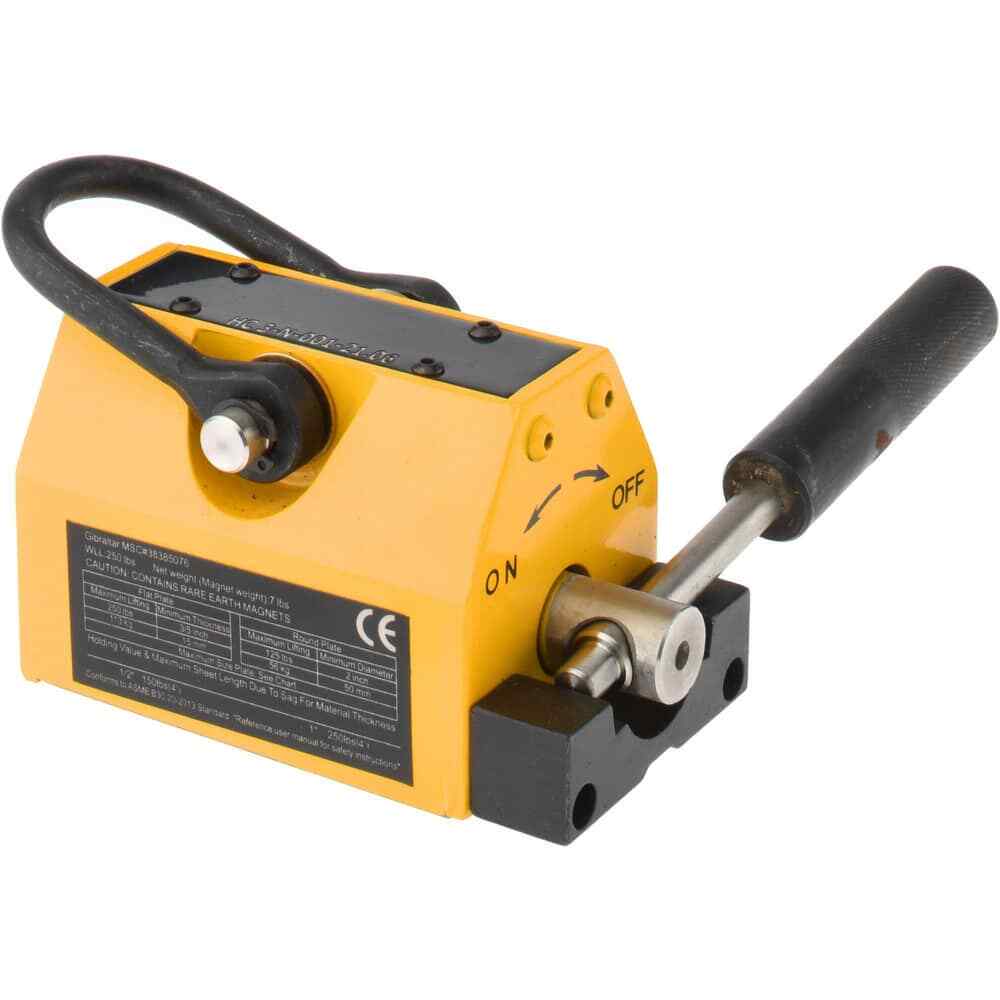 Gibraltar 1PLM-100-G Lifting Magnet: 250 lb Limit 1 Pole