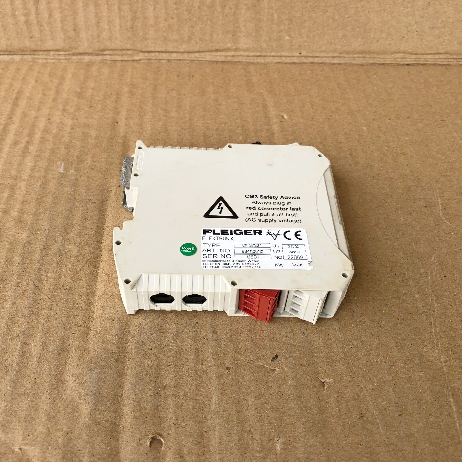 PLEIGER CM3/S24 CONTROL MODULE CM3S24 9341100110 [2]