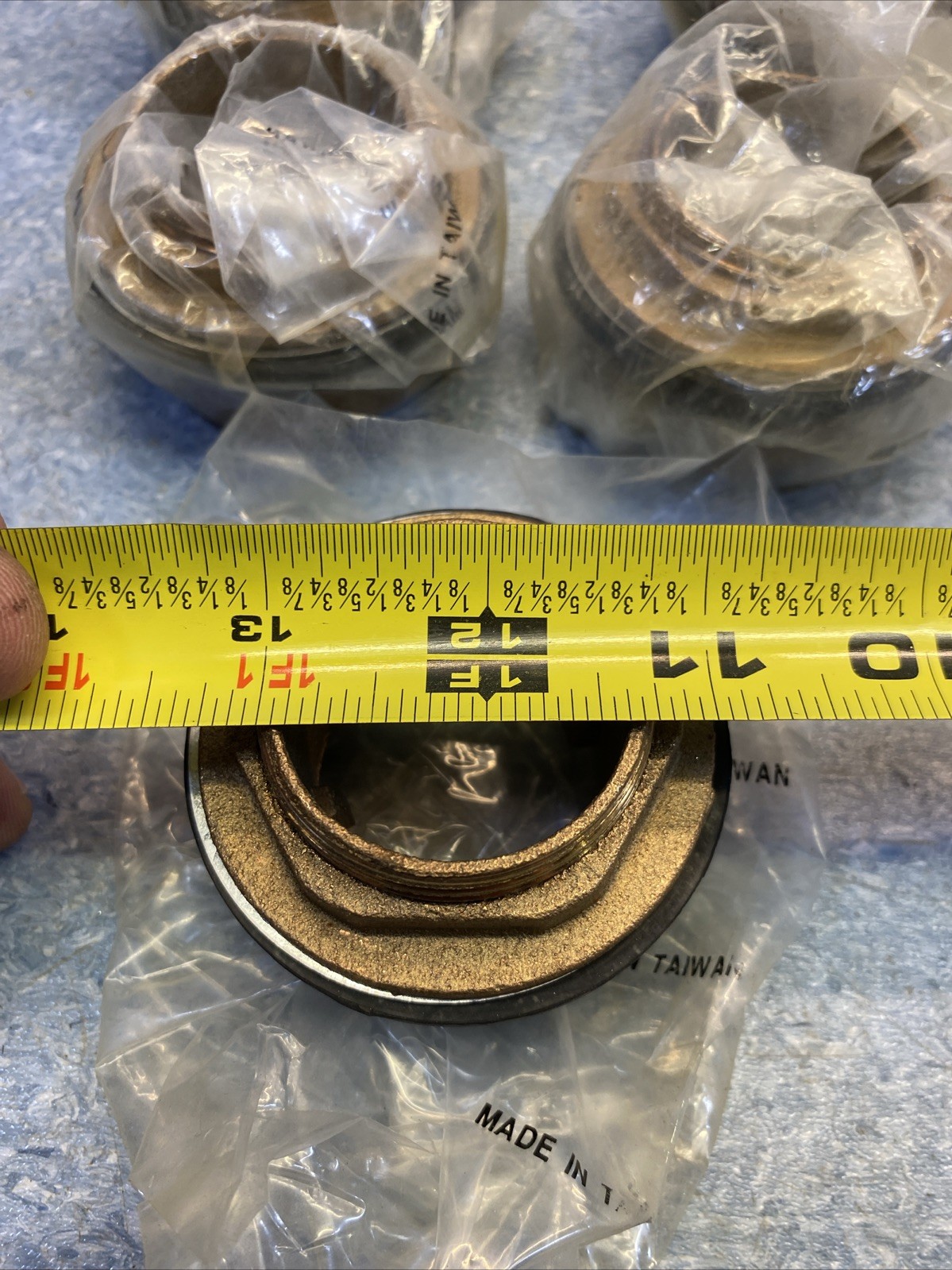 5 pcs Unbranded BRASS CLOSET SPUDS With Black Washer Gasket