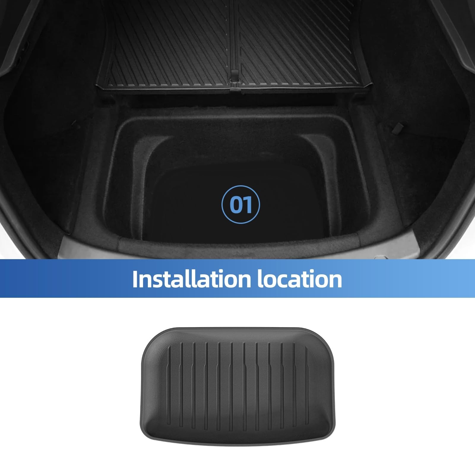 SMABEE Rear Trunk Lower Storage Mat for 2021-2024 2025 2026 Tesla Model Y Jun…