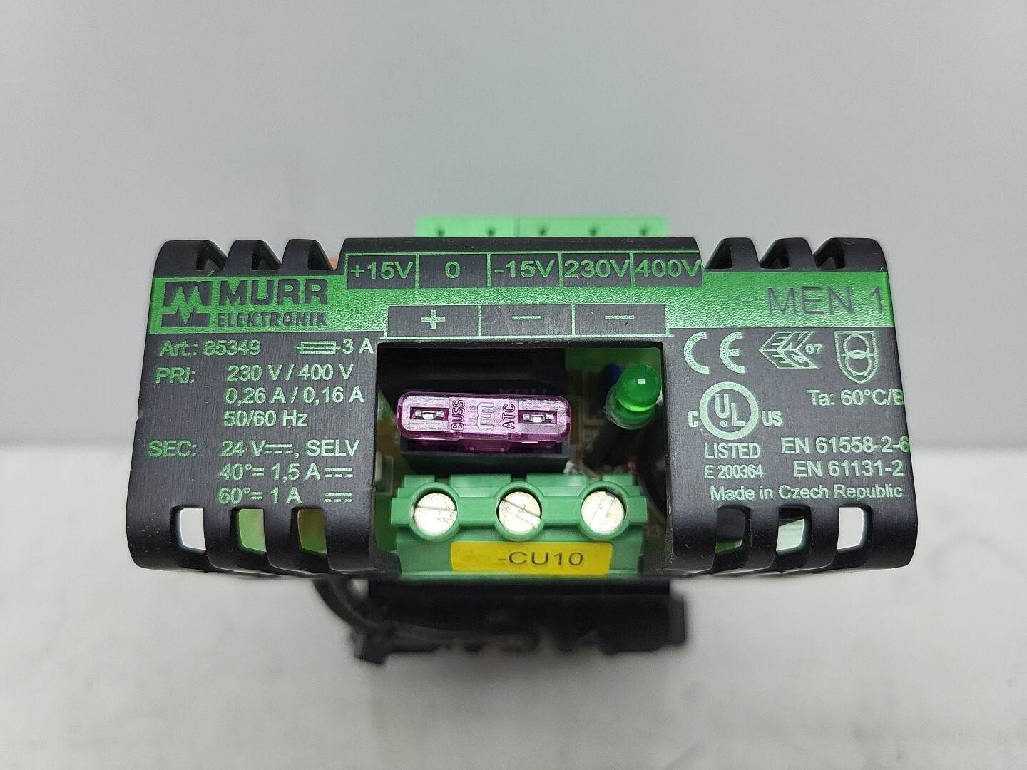 Murr Elektronik 85349 Men 1 Power Supply 1/2 Phase Smoothed
