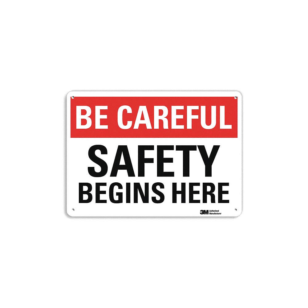 LYLE U7-1027-NP_10X7 Safety Sign,7 inx10 in,Plastic 44UZ50