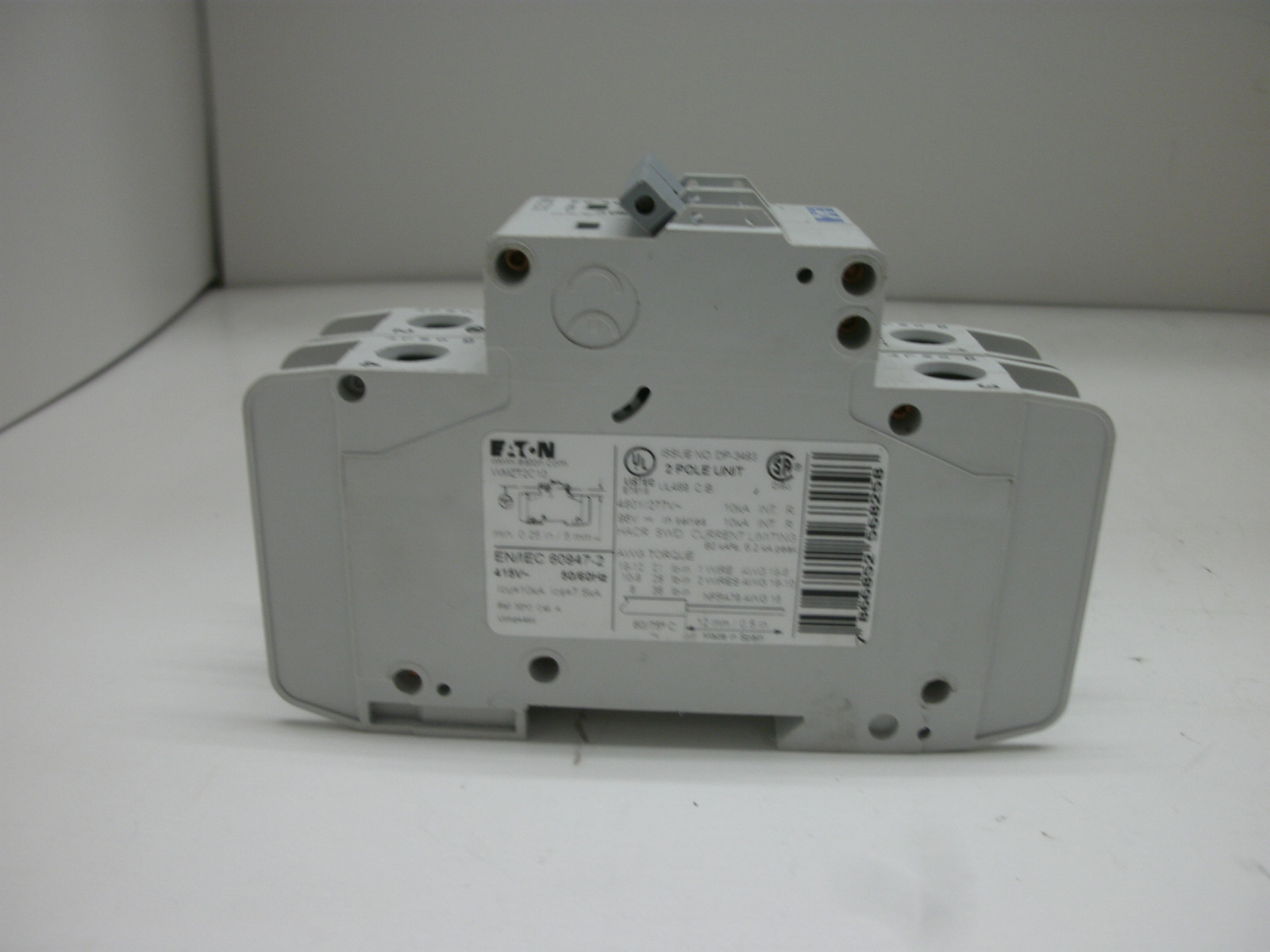 CUTLER HAMMER WMZT2C10 MINIATURE CIRCUIT BREAKER 10A 2POLE 480Y/277V C-CURVE NNB