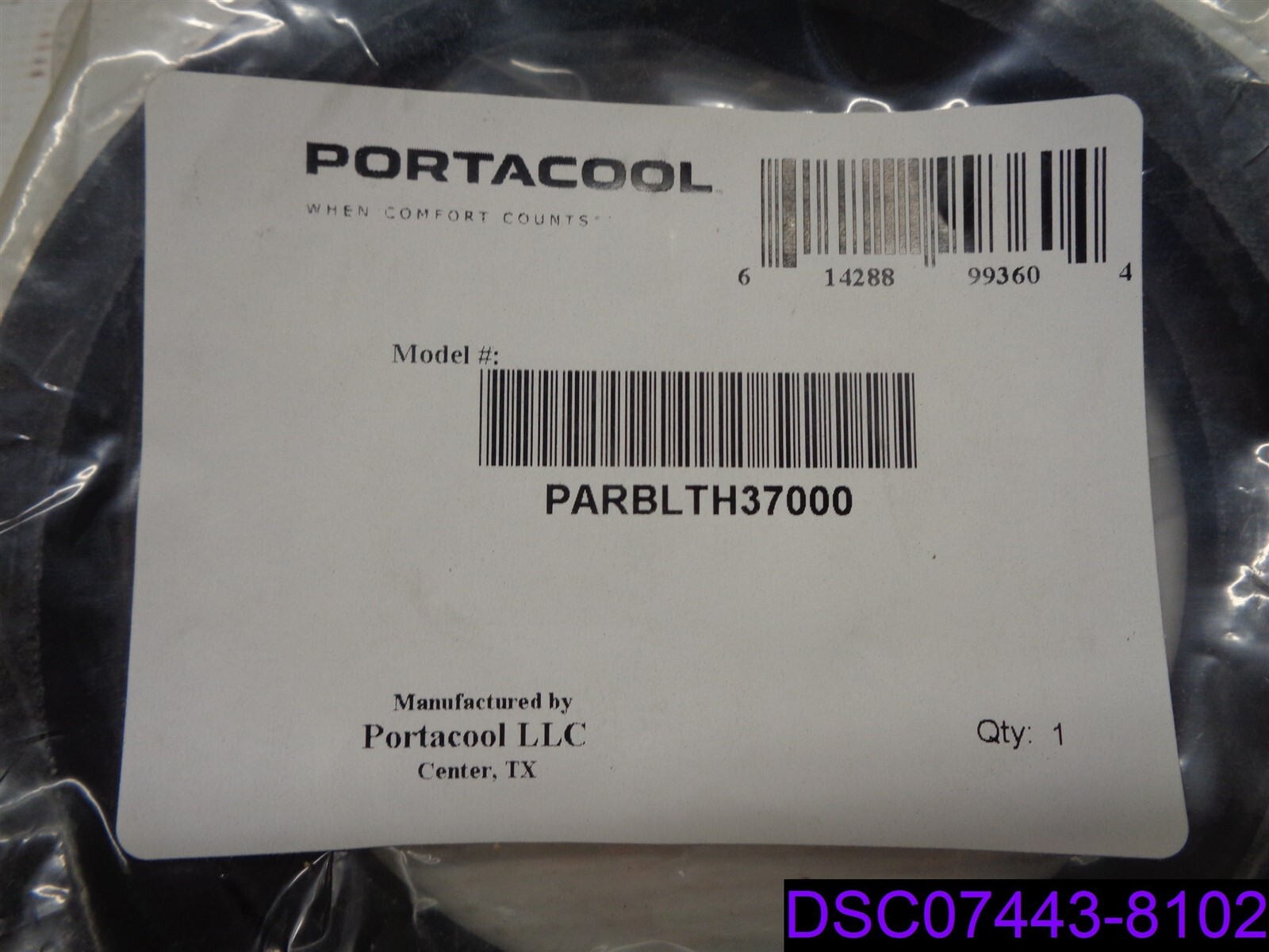Qty = 2: Portacool Fan Belt for Hurricane 370 P/N PARBLTH37000