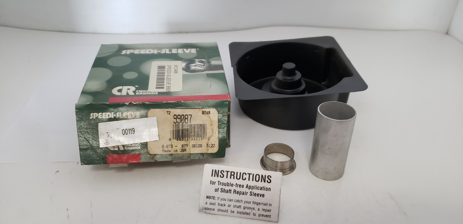 CHICAGO RAWHIDE 99087 SPEEDI SLEEVE SHAFT REPAIR SLEEVE, 0.873″ SHAFT DIA., NIB