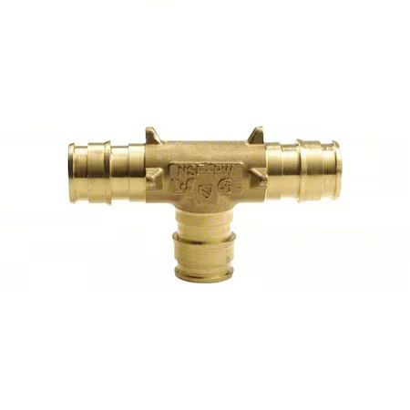 Uponor Lf4701010 Tee, Brass, Barbed1in, 1In, 1In
