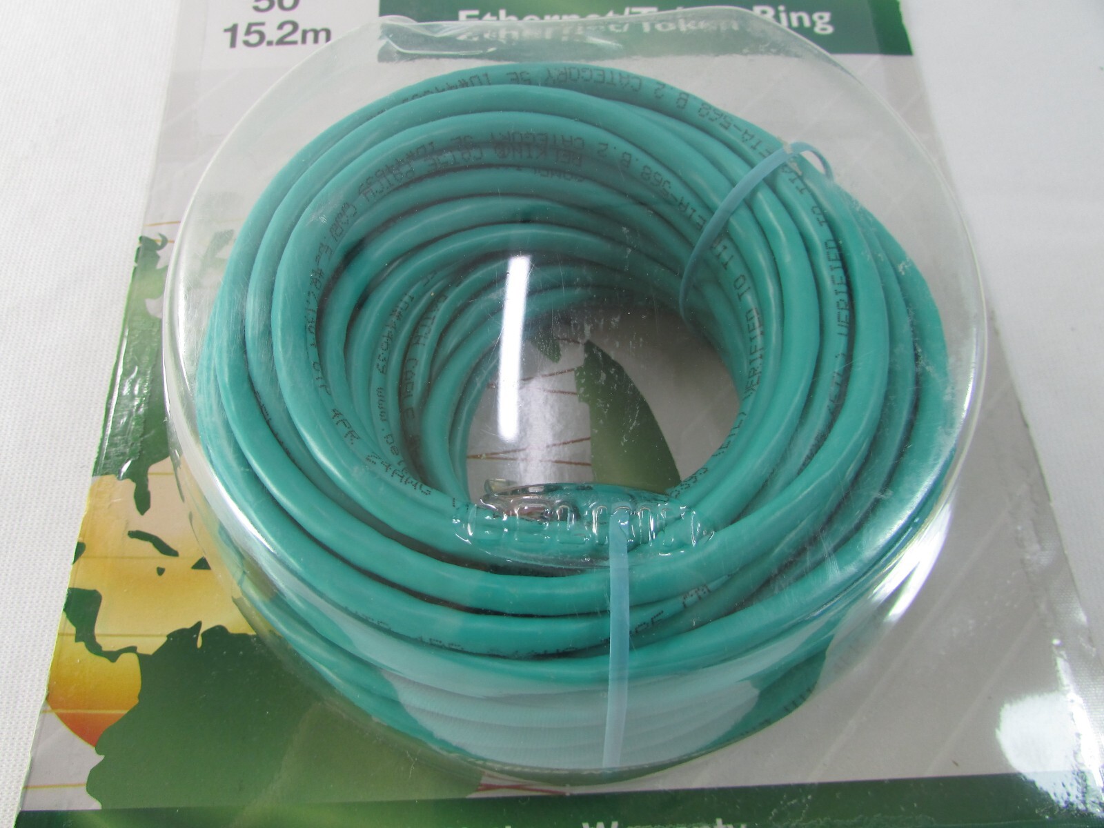 Belkin Pro Series Cat 5e Snagless Patch Cable 50′ Green RJ45 Ethernet/Token Ring