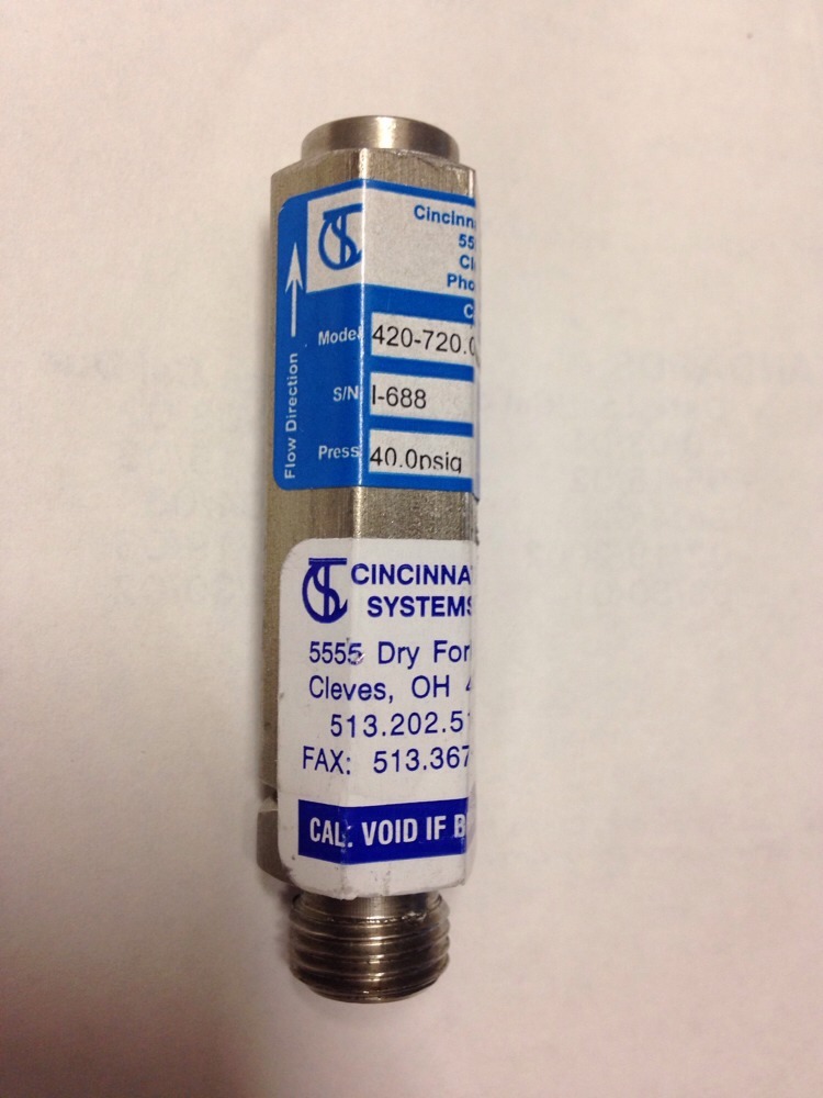 Cincinnati Test Systems 420-720.0scc/m-40.0psig-21, EX0I688 #1645P6
