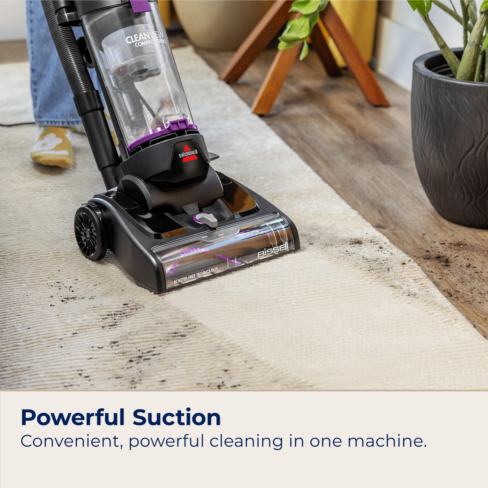 Bissell CleanView Compact Turbo Upright Vacuum with Quick Release Multicolor