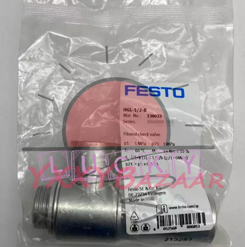 Qty:1 NEW FOR FESTO HGL-1/2-B 530033 One-way check valve