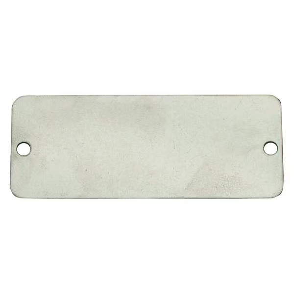 Manufacturer Varies Blank Tag, Aluminum, 1 in H x 3 in W, Silver, Rectangle, 100