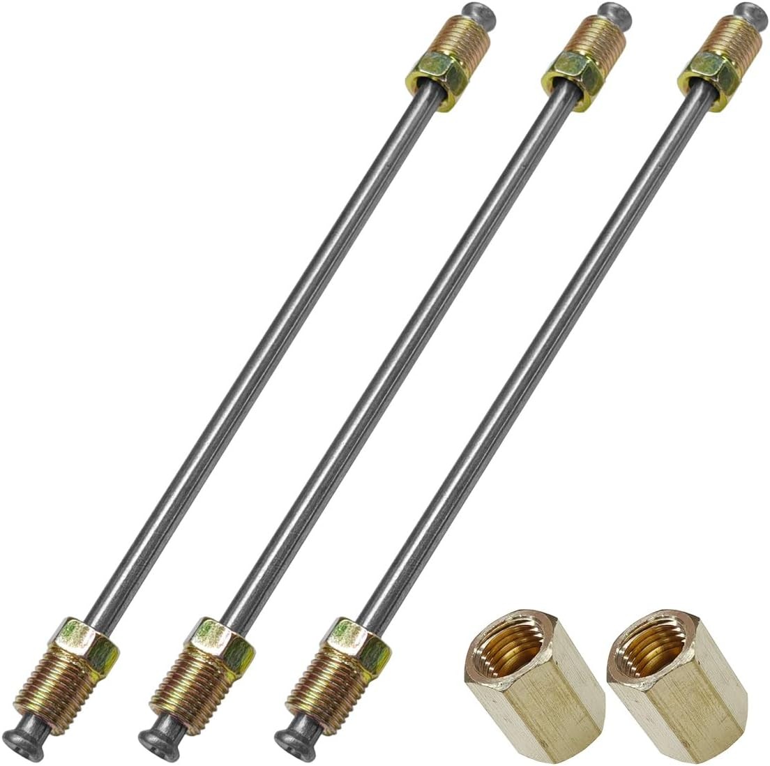 3PCS 3/16″ Brake Line Kit with Fittings, Flexible 6″ Long Stainless Steel Brake