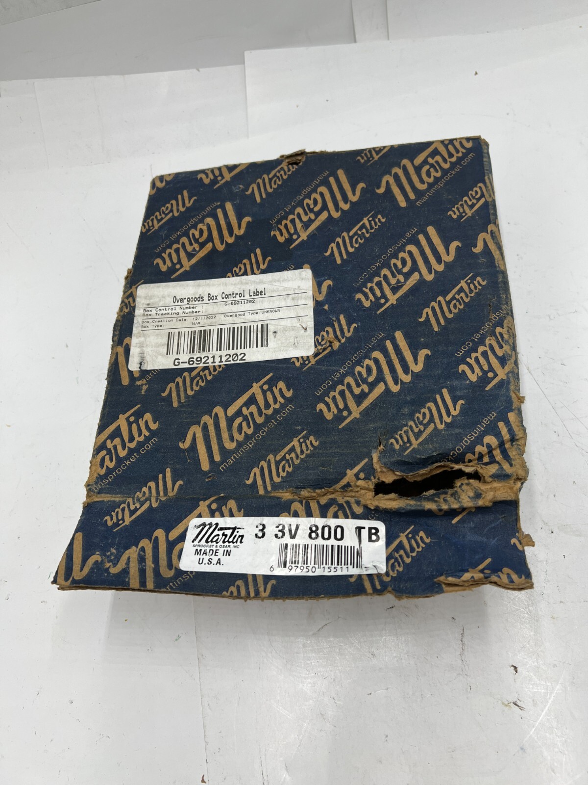Martin 3 3V 800 TB TB Sheave Bushing Bore 3 Groove V-Belt Pulley 2517 Cast Iron