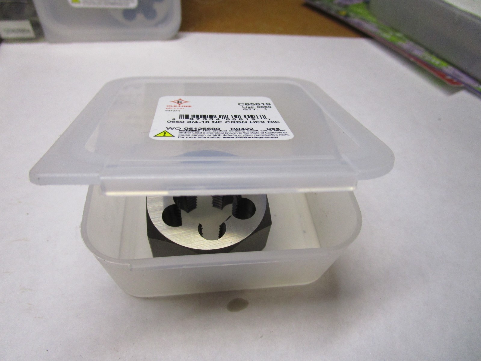 Cleveland Carbon Hexagon Rethreading Die 0650 Cle-Line 3/4-16UNF
