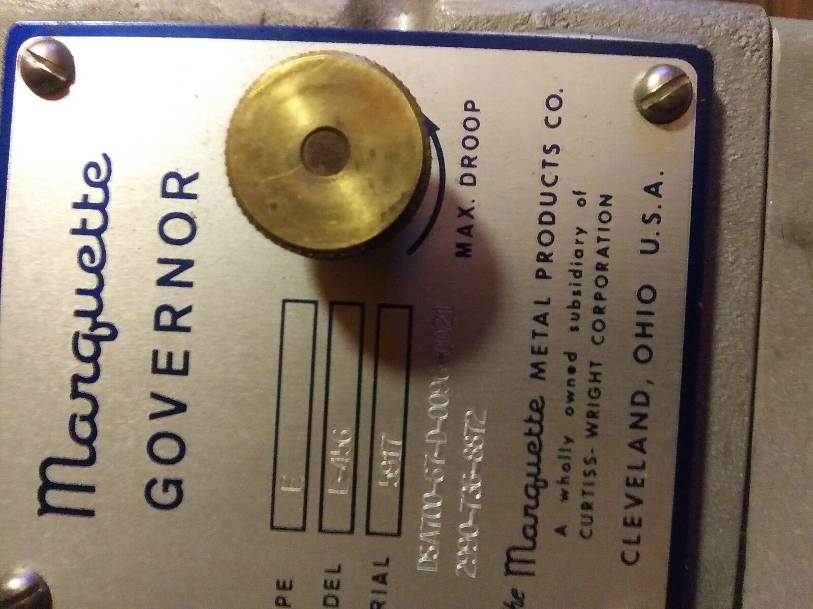 Governor for Detroit Diesel Generator – New