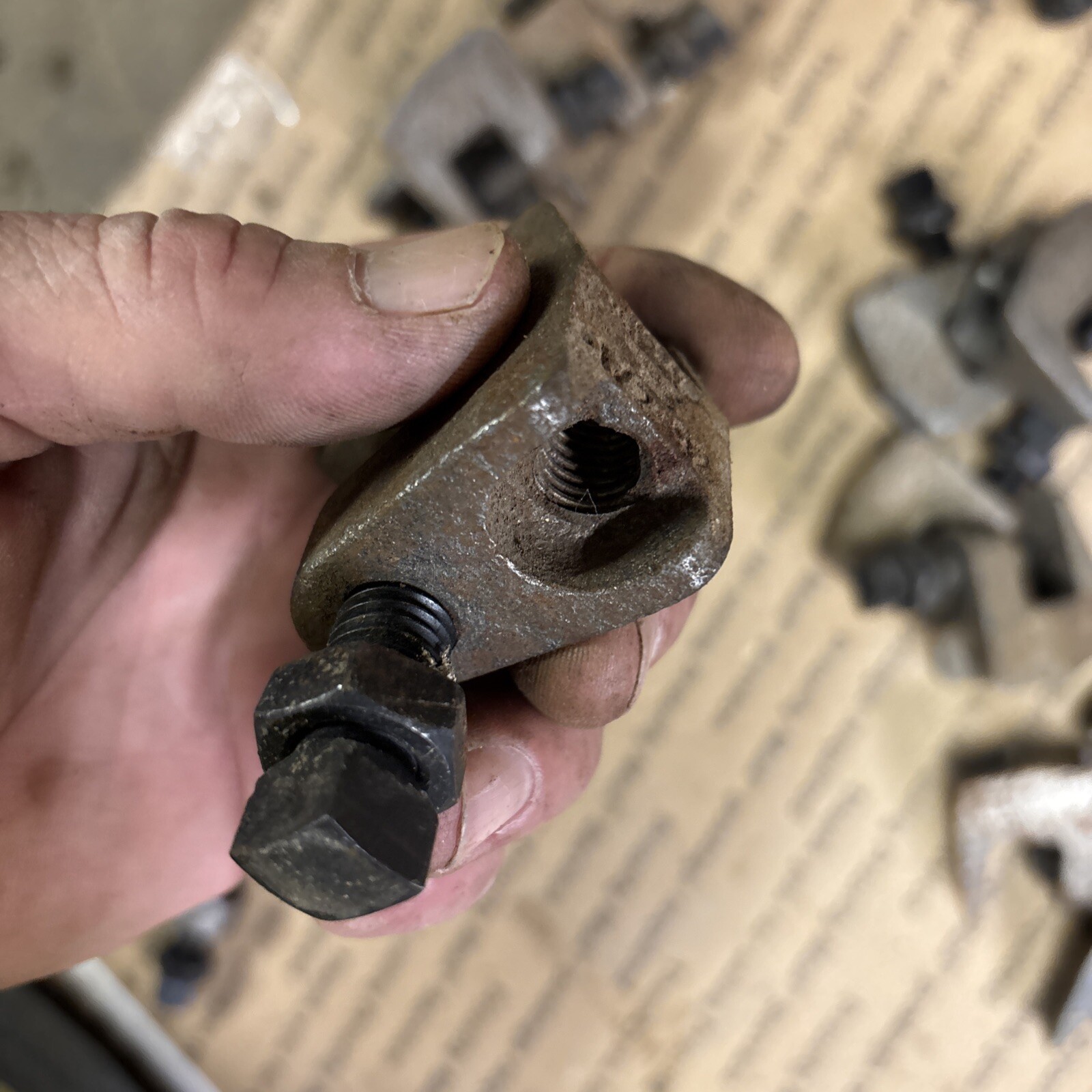 Vintage F&M 1/2 Metal Beam Clamp U 13 C CLAMP with Bolton Of 4