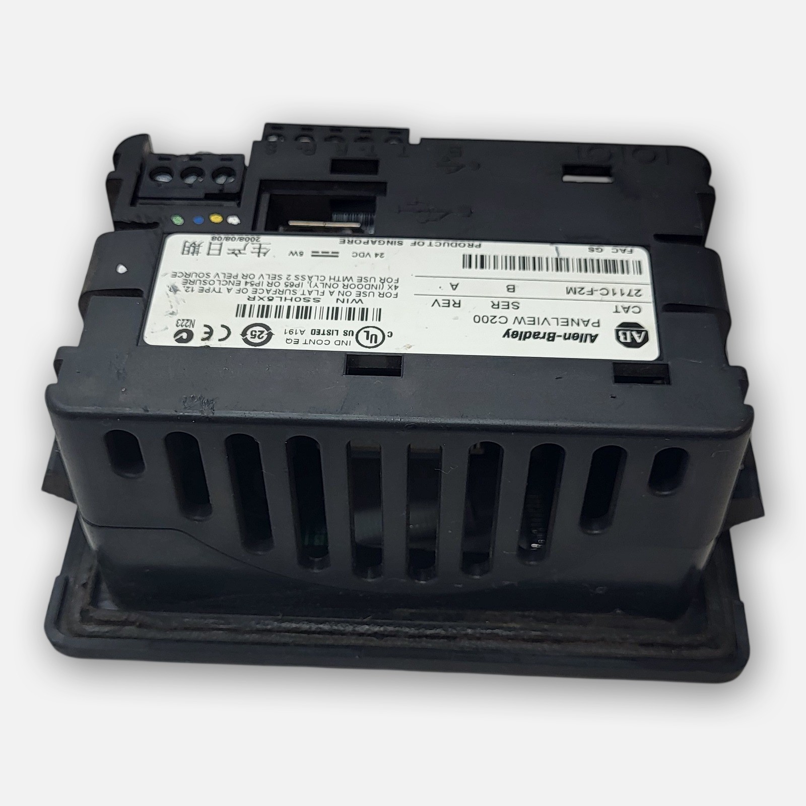 ALLEN BRADLEY 2711C-F2M /B PANELVIEW C200 OPERATOR INTERFACE 24VDC