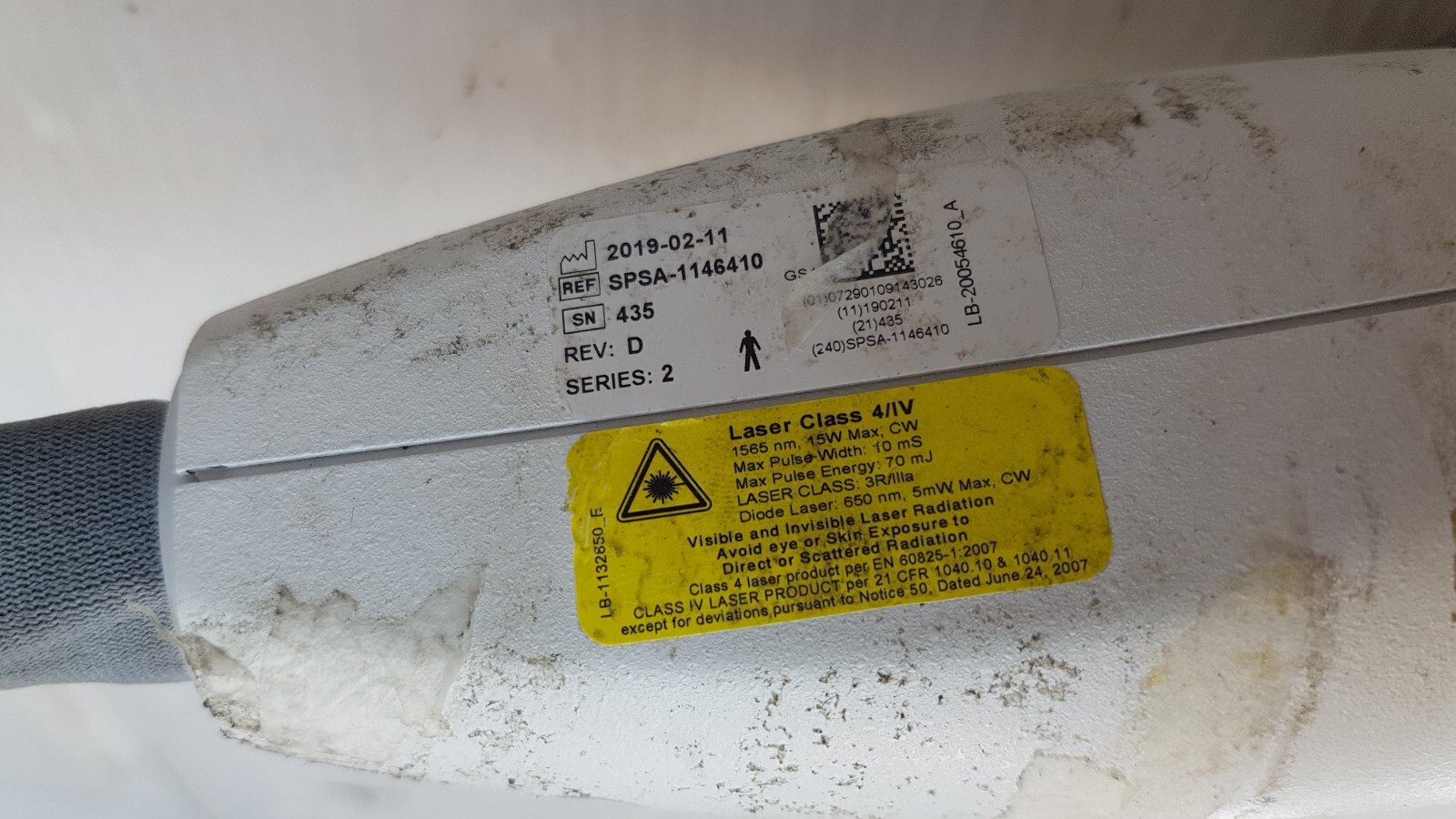 Lumenis ResurFX Handpiece SPSA-1146410 Series 2, REV. D