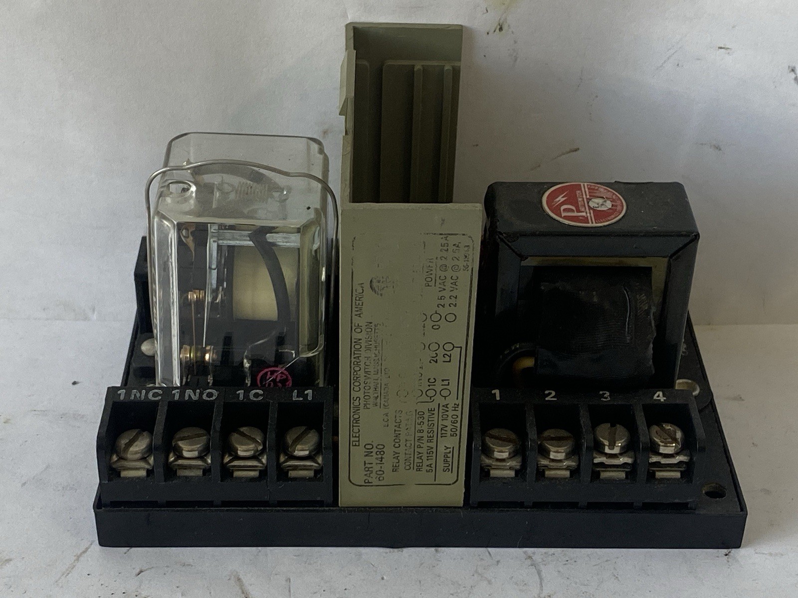 ELECTRONICS CORP CONTROL BASE 60-1480 With Relay Power Supply