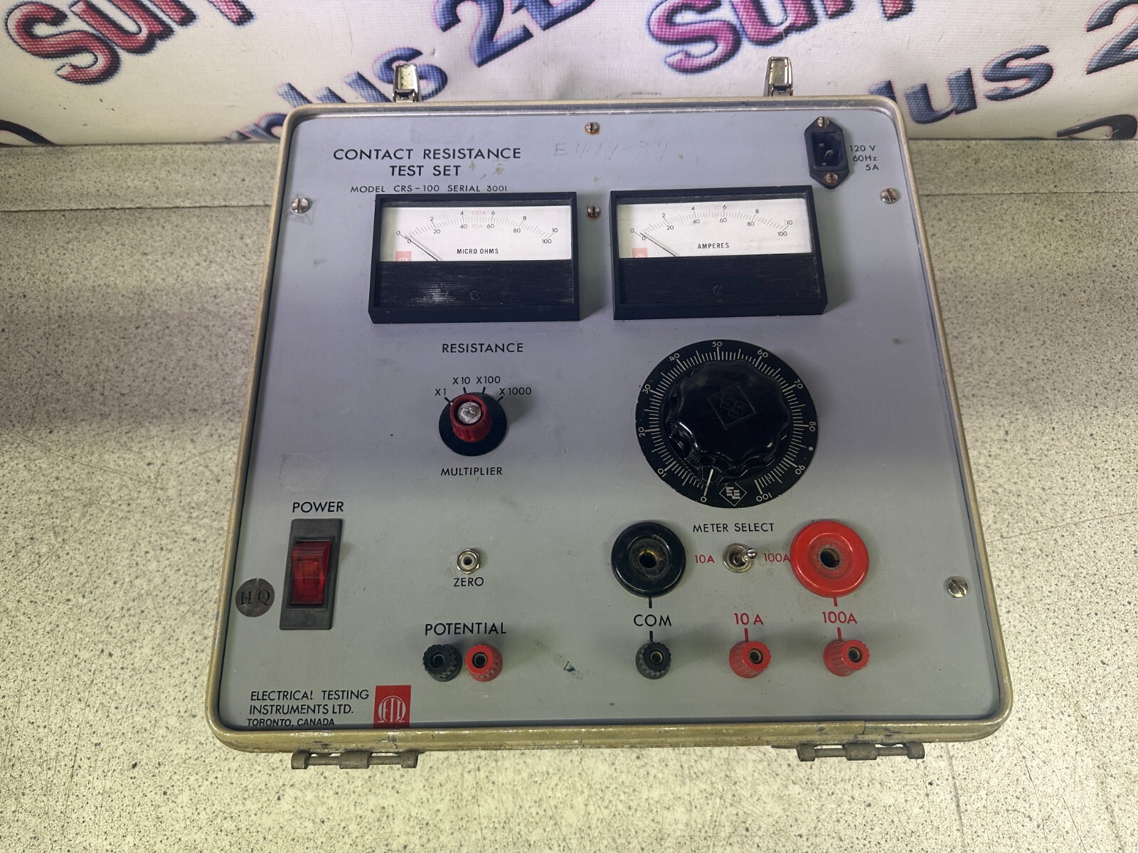 Electrical Testing Instruments CRS-100 Contact Resistance Test Set