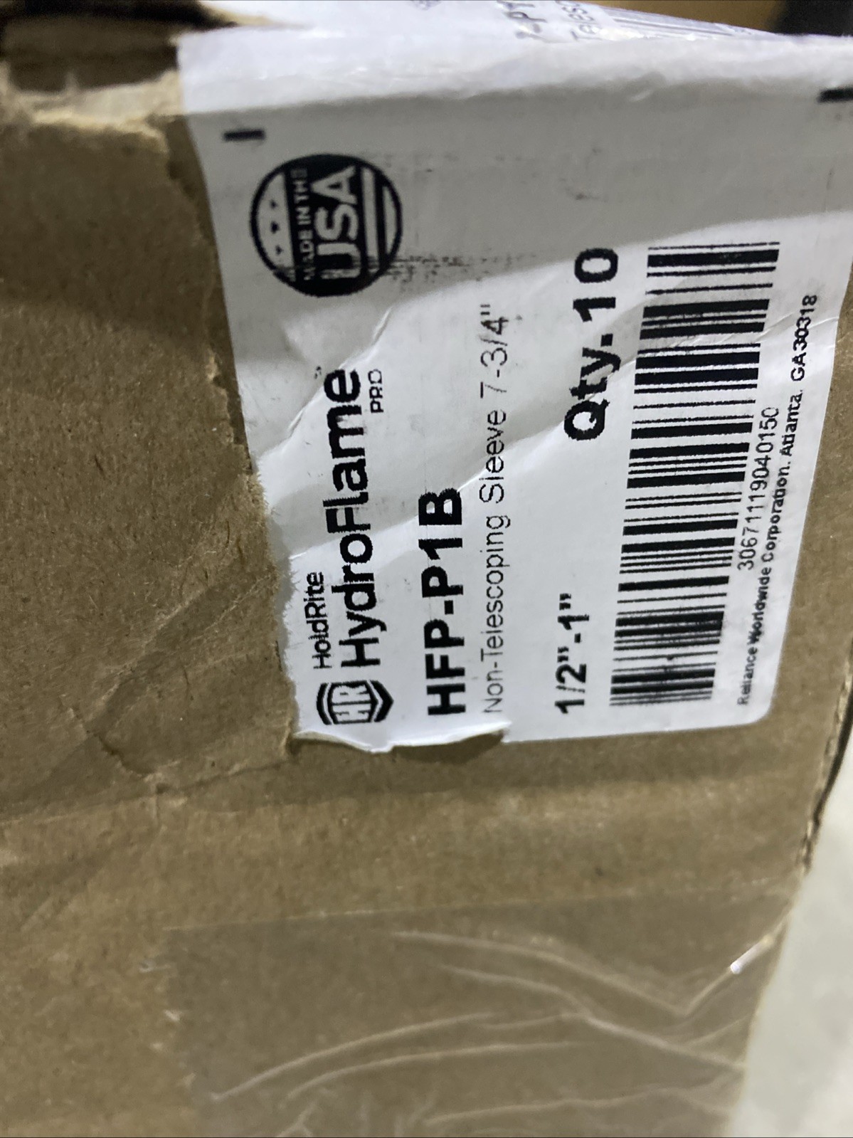 Lot of 25 – HFP-P1B – HoldRite 1/2″ – 1″ Firestop Non-Telescoping Deck Sleeve