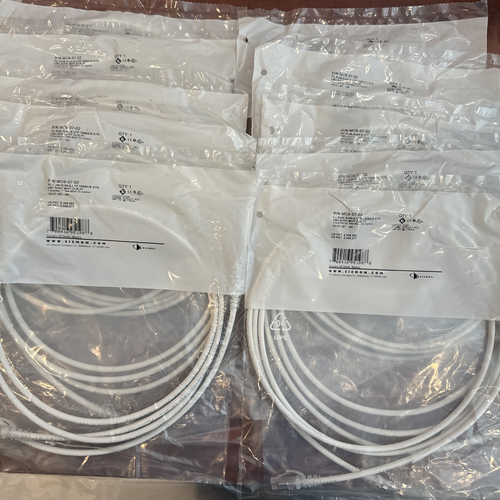 Quantity-10 SIEMON MC6-07-02 NSMP New. LS1 M3