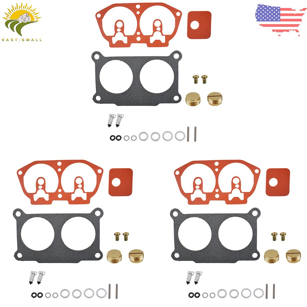 3Pcs Carburetor Rebuild Kit For Outboard V-6 For Yamaha 150 175 200 225 HP 86-95