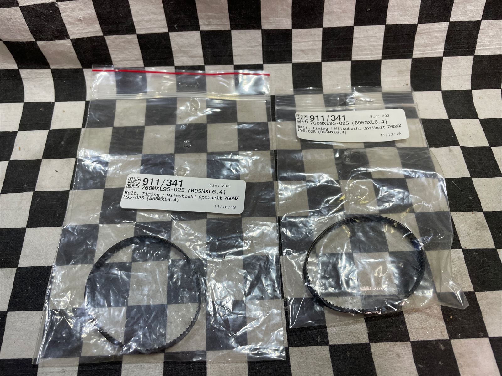 760MXL95-025, B95MXL6.4, BELT TIMMING , LOT OF 2, SHIPSAMEDAY#1224B30