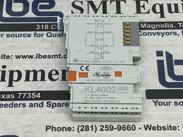 Lot of (2) Beckhoff Analog Output – KL4002 w/Warranty