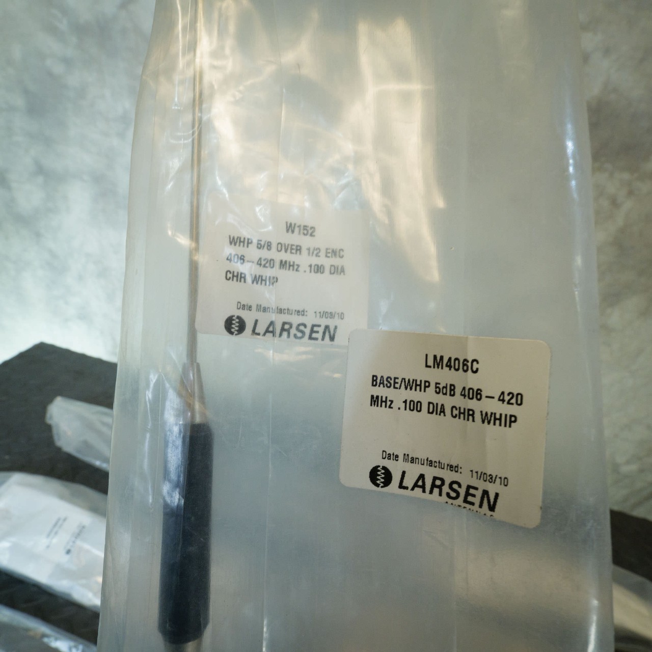 4-Pack of Larsen LM406C UHF Whip Antenna 406-420 MHz NOS