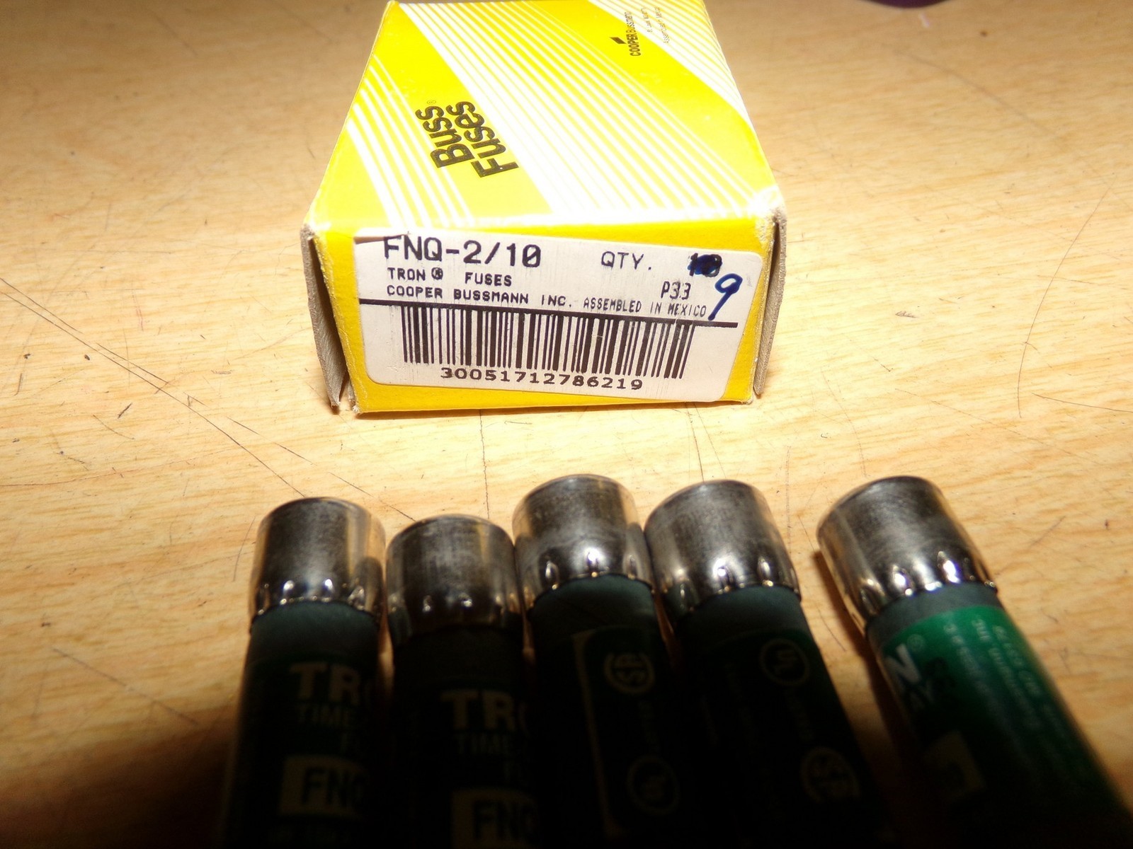 NEW Buss FNQ 2/10 Fuses, Lot of 9 *FREE SHIPPING*