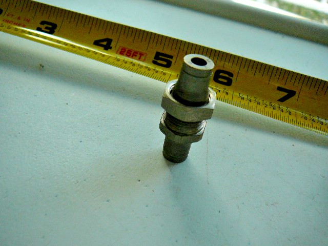 LOT OF 10 BULKHEAD UNION 3MM TUBE TO TUBE STAINLESS STEEL THROUGH WALL CONNECTOR