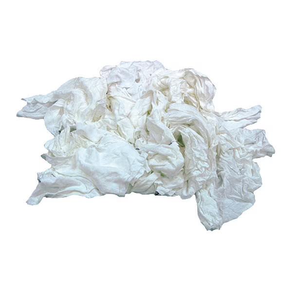 Hospeco 457-25 Recycled Cotton T-shirt Cloth Rag 25 lb. Varies, White,