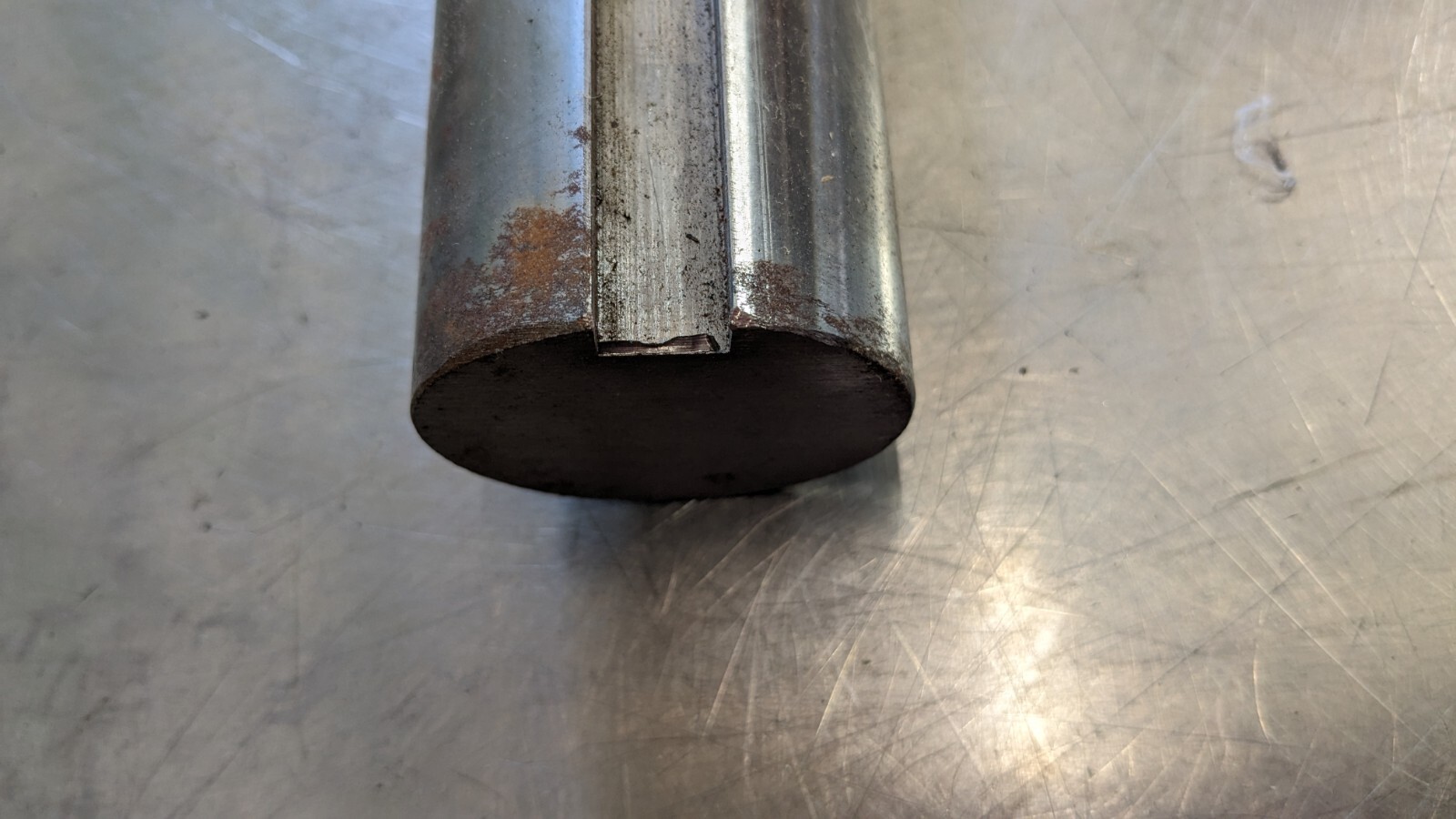 Round Linear Shafting 2.19″ Dia 48″ OAL Steel 1/2″ Key 2.19K1045ST-3