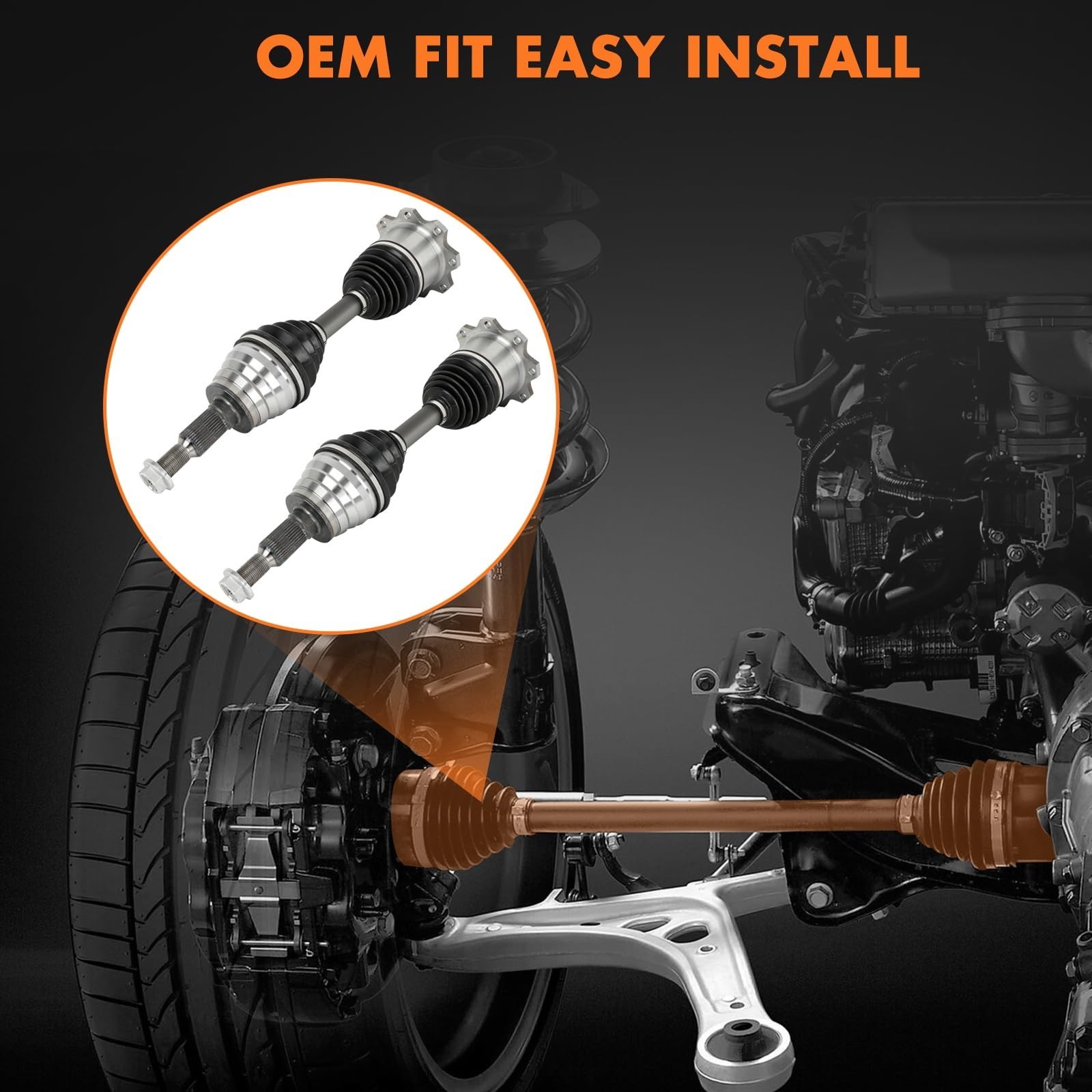 2Pcs Front Left Right CV Axle Drive Shaft Assembly 2015-2020 for GMC for Sier…