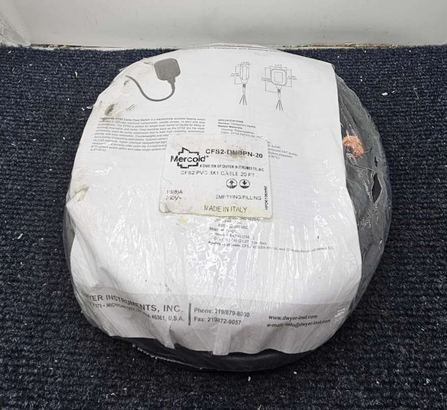 MERCOID CFS2-DNBPN-20: CFS2 PVC 3X1 FLOAT SWITCH CABLE 20 FT.
