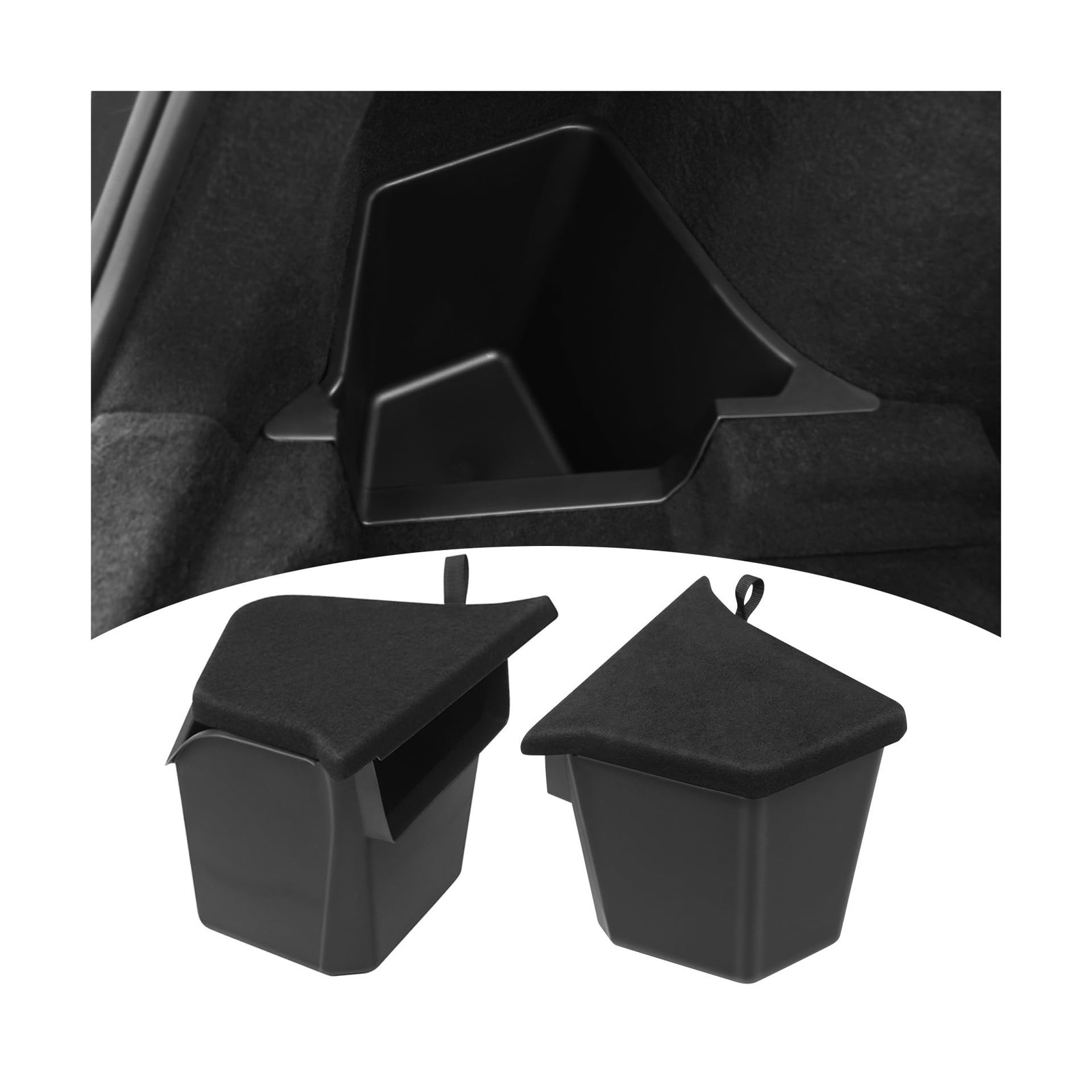 Trunk Storage Bins with Lids for 2026 Tesla Model Y Juniper 5 Seater, 2PCS TP…