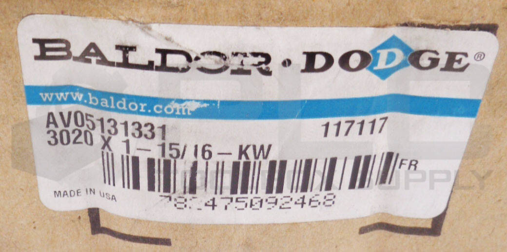 LOT OF 2 NEW DODGE 117117 3020 X 1-15/16 TAPER LOCK BUSHING, BORE: 1-15/16