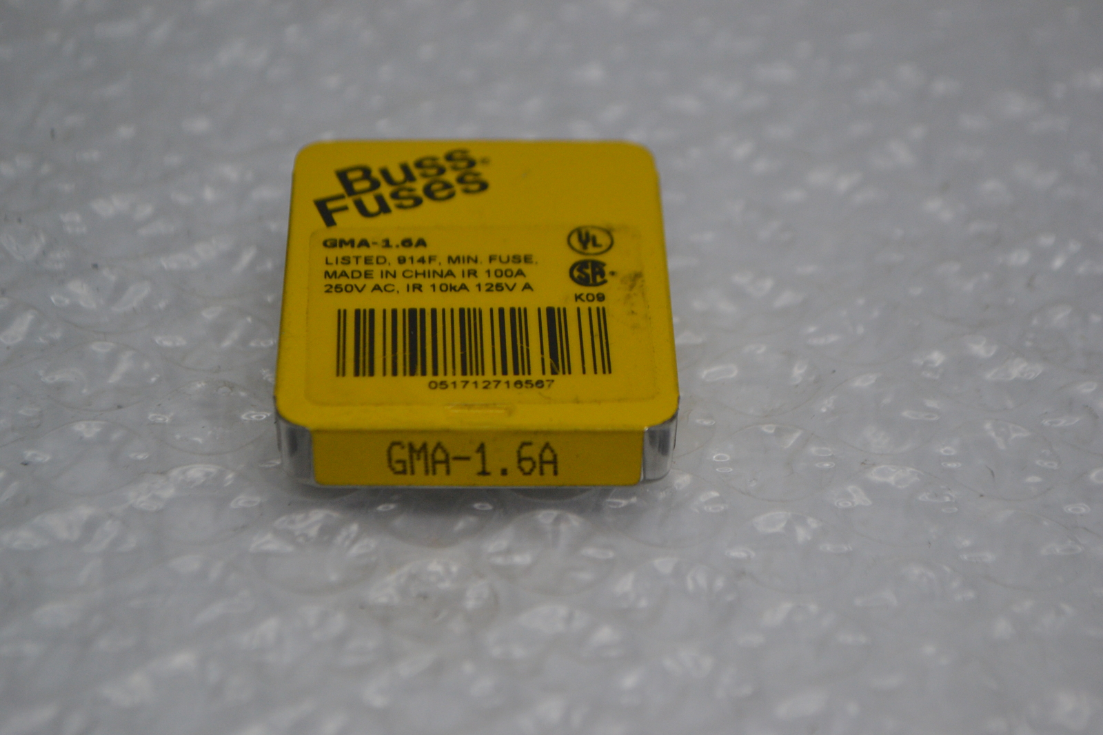 BUSSMANN GMA 1.6A FUSE PKG OF 5 NSMP