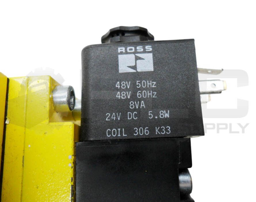 ROSS DM1ENA20A3X VALVE W/ (2) 306 K33 COIL W/ 5500A4003 PRESSURE SWITCH