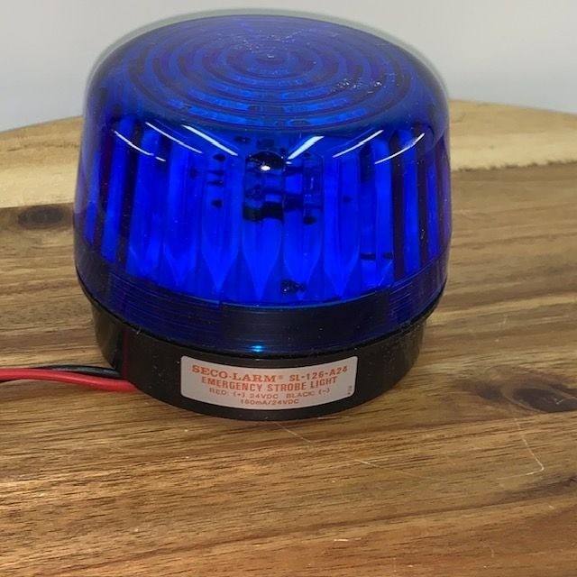 Seco-Larm Enforcer Xenon Strobe Light, 24VDC Blue Lens SL-126-A24Q/B