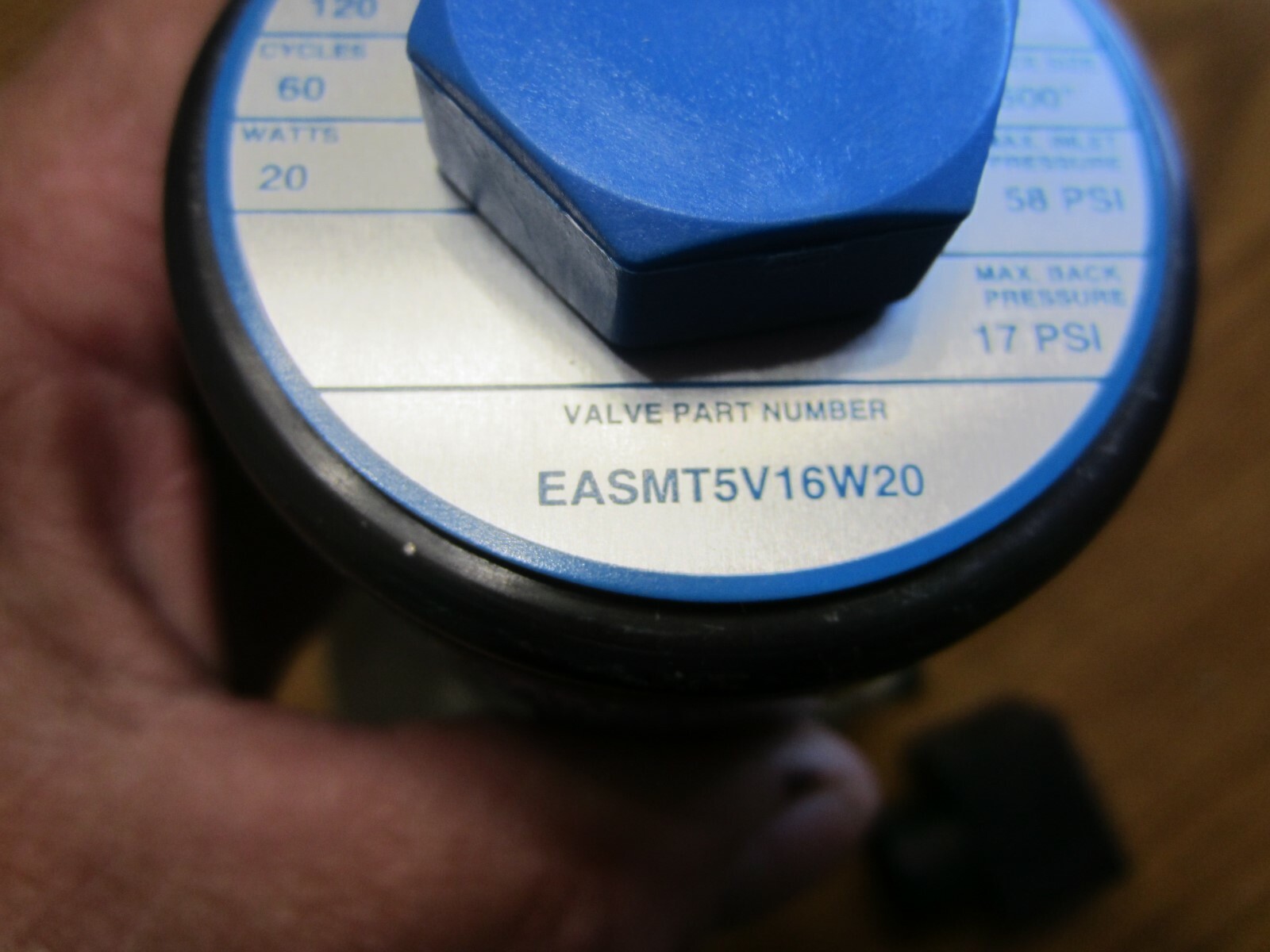 New True Blue Plast-O-Matic EASMT5V16W20-PP Solenoid Valve
