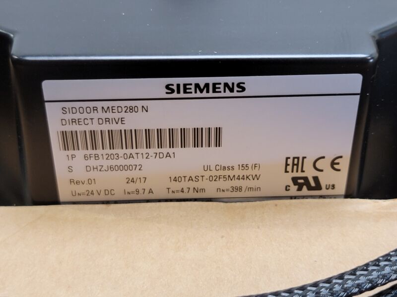 SIEMENS 6FB1203-0AT12-7DA1 SIDOOR MED280 N Direct Drive